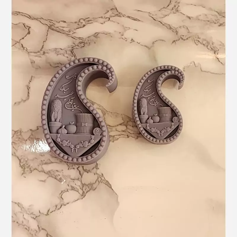 قالب سیلیکونی ترمه(بته جقه) 6سانت